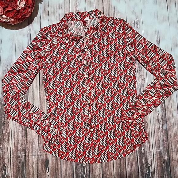 Divided orange patterned shirt - Picture 1 of 8
